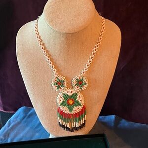 Vintage handcrafted beaded necklace